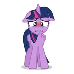 Size: 4500x4500 | Tagged: safe, artist:gypsykumquat, derpibooru import, twilight sparkle, twilight sparkle (alicorn), alicorn, pony, .svg available, absurd resolution, blushing, crying, crylight sparkle, ears, embarrassed, female, floppy ears, humiliation, inkscape, looking at you, show accurate, simple background, solo, transparent background, vector, wings