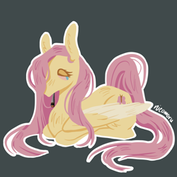 Size: 2048x2048 | Tagged: safe, artist:nicomoru, derpibooru import, fluttershy, pegasus, pony, bloodshot eyes, blunt, drug use, drugs, flutterhigh, green background, high, marijuana, simple background, solo