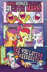 Size: 1920x2948 | Tagged: safe, artist:alexdti, derpibooru import, apple bloom, scootaloo, sweetie belle, oc, oc:brainstorm (alexdti), oc:purple creativity, oc:star logic, earth pony, pegasus, pony, unicorn, comic:quest for friendship retold, cutie mark crusaders, magic, this will end in tears and/or death and/or covered in tree sap