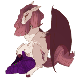 Size: 2275x2280 | Tagged: safe, artist:mellow-mare, derpibooru import, bat pony, pony, bag, female, halloween, holiday, mare, simple background, solo, transparent background, trick or treat