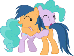 Size: 1024x779 | Tagged: safe, artist:cloudy glow, artist:maddietheuniversalfan68, derpibooru import, first base, earth pony, pegasus, pony, daring done?, g4, season 7, .svg available, ^^, adorabase, aura (g4), aurabetes, butt, cute, eyes closed, female, giggling, hug, mare, older aura (g4), older first base, open mouth, open smile, palette swap, pegasus first base, plot, race swap, recolor, simple background, smiling, transparent background, vector