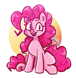 Size: 2016x2075 | Tagged: safe, artist:sonyager, derpibooru import, pinkie pie, earth pony, pony, happy, open mouth, simple background, sitting, smiling, solo, white background
