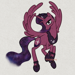 Size: 4096x4096 | Tagged: safe, artist:hoodrams, derpibooru import, oc, oc only, oc:double star, alicorn, female, horn, multiple horns, simple background, solo, white background