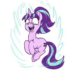 Size: 3000x3000 | Tagged: safe, artist:t72b, derpibooru import, starlight glimmer, pony, unicorn, crazy eyes, equal cutie mark, faic, female, floating, glowing, glowing horn, horn, magic, mare, open mouth, powering up, s5 starlight, simple background, solo, transparent background