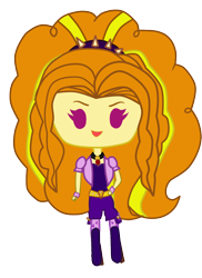 Size: 704x969 | Tagged: safe, artist:icicle-wicicle-1517, artist:kawaiifabyu, color edit, derpibooru import, edit, adagio dazzle, equestria girls, belt, boots, chibi, clothes, colored, female, fingerless gloves, gem, gloves, hairband, high heel boots, open mouth, picture for breezies, shirt, shoes, shorts, simple background, siren gem, socks, solo, stockings, thigh highs, transparent background