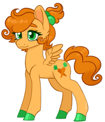 Size: 475x550 | Tagged: safe, artist:missmagicalgirl, derpibooru import, oc, oc only, oc:carrot puff, pegasus, pony, female, simple background, small wings, solo, teenager, transparent background, wings