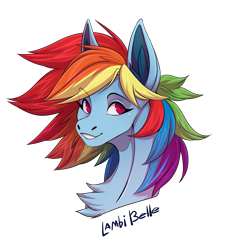 Size: 2249x2445 | Tagged: safe, artist:1an1, derpibooru import, rainbow dash, pegasus, pony, bust, portrait, solo, sternocleidomastoid