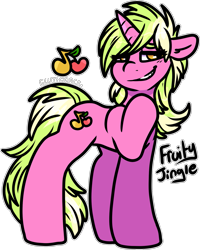 Size: 1345x1679 | Tagged: safe, artist:sexygoatgod, derpibooru import, oc, oc only, pony, adoptable, female, magical lesbian spawn, offspring, parent:cherry berry, parent:lyra heartstrings, simple background, solo, transparent background