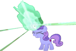 Size: 1129x759 | Tagged: safe, derpibooru import, edit, edited screencap, editor:incredibubbleirishguy, screencap, sweetie belle, twilight time, 1000 years in photoshop, background removed, eyes closed, glowing, glowing horn, gritted teeth, horn, magic, magic aura, simple background, solo, spell, struggling, sweat, sweetie belle's cutie mark, teeth, transparent background