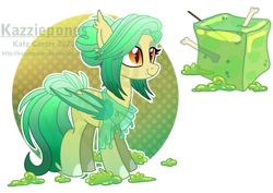 Size: 1024x726 | Tagged: safe, artist:kazziepones, derpibooru import, oc, oc only, oc:emerald goo, bat pony, pony, female, mare, simple background, solo, transparent background