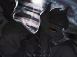 Size: 2048x1535 | Tagged: safe, artist:rottengotika, derpibooru import, oc, oc only, bat pony, pony, bat pony oc, creepy, solo