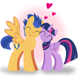 Size: 1400x1400 | Tagged: safe, artist:mlplary6, derpibooru import, flash sentry, twilight sparkle, twilight sparkle (alicorn), alicorn, pegasus, pony, boyfriend and girlfriend, eyes closed, female, flashlight, heart, love, male, mare, shipping, smiling, stallion, straight