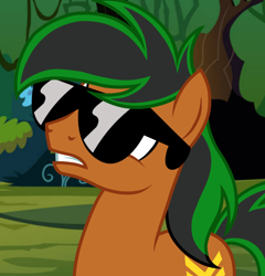 Size: 1080x1126 | Tagged: safe, artist:cstrawberrymilk, derpibooru import, oc, earth pony, pony, male, solo, stallion, sunglasses