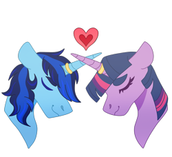Size: 1985x1809 | Tagged: artist needed, source needed, safe, derpibooru import, twilight sparkle, twilight sparkle (alicorn), oc, oc:blue thunder, alicorn, pony, canon x oc, duo, ears back, eyes closed, female, heart, horn, horn ring, horns are touching, jewelry, love, male, male alicorn, male alicorn oc, mare, married, ring, shipping, simple background, smiling, stallion, straight, thick eyebrows, thundersparkle, transparent background, wedding ring