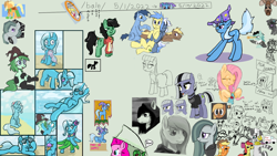 Size: 1920x1080 | Tagged: safe, anonymous artist, artist:truthormare, ponerpics import, apple bloom, applejack, derpy hooves, fluttershy, limestone pie, marble pie, maud pie, pinkie pie, rainbow dash, rarity, trixie, twilight sparkle, zecora, oc, oc:anon, oc:anon filly, oc:dared step, changeling, horse, moth, mothpony, original species, pony, /bale/, /mlp/, aggie.io, female, filly, foal