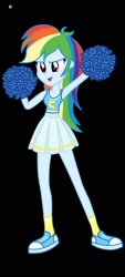 Size: 1080x2400 | Tagged: safe, rainbow dash, equestria girls, cheering, shoes, skates, solo