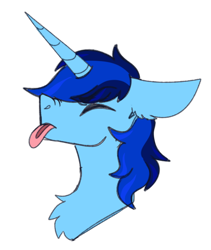 Size: 510x605 | Tagged: artist needed, source needed, safe, derpibooru import, oc, oc only, oc:blue thunder, alicorn, pony, alicorn oc, bust, emote, horn, profile, simple background, solo, transparent background