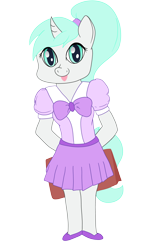 Size: 3200x5000 | Tagged: safe, artist:nine the divine, derpibooru import, oc, oc only, oc:nine the divine, anthro, clothes, crossdressing, school uniform, simple background, solo, transparent background