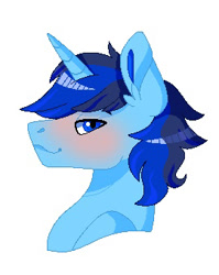Size: 270x340 | Tagged: artist needed, source needed, safe, derpibooru import, oc, oc only, oc:blue thunder, alicorn, emote, simple background, solo, white background