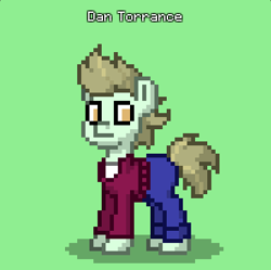 Size: 400x399 | Tagged: safe, derpibooru import, earth pony, pony, danny torrance, green background, older, pony town, simple background, the shining