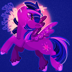 Size: 2224x2224 | Tagged: safe, artist:funky_furs, derpibooru import, twilight sparkle, twilight sparkle (alicorn), alicorn, pony, g4, heart, horn, solo, spread wings, tail, unshorn fetlocks, wings