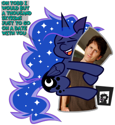 Size: 4806x5229 | Tagged: safe, artist:threetwotwo32232, derpibooru import, princess celestia, princess luna, alicorn, pony, body pillow, female, gamer luna, hug, male, mare, pillow, pillow hug, simple background, todd howard, transparent background