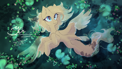 Size: 5760x3240 | Tagged: safe, artist:jsunlight, derpibooru import, oc, pegasus, pony, commission, pond, solo, wallpaper, water, ych sketch, your character here