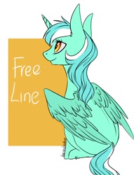 Size: 981x1282 | Tagged: safe, artist:weird--fish, derpibooru import, lyra heartstrings, alicorn, pony, g4, .psd available, .sai available, abstract background, alicornified, facing away, female, freeline, lyracorn, mare, race swap, sitting, smiling, solo