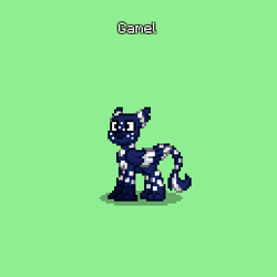 Size: 388x388 | Tagged: safe, derpibooru import, oc, oc only, oc:gamel, griffon, pony, blue background, green background, griffon oc, male, pony town, simple background, solo, solo focus