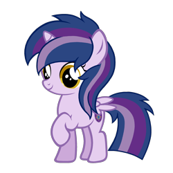 Size: 2304x2304 | Tagged: safe, artist:motownwarrior01, derpibooru exclusive, derpibooru import, oc, oc only, oc:princess twilight gleaming, alicorn, pony, alicorn oc, base used, cute, female, filly, foal, happy, horn, offspring, parent:shining armor, parent:twilight sparkle, parents:shining sparkle, pony oc, product of incest, simple background, smiling, solo, spread wings, transparent background, wings