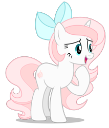 Size: 3533x4140 | Tagged: safe, artist:creedyboy124, derpibooru import, oc, oc only, oc:sweetheart, pony, unicorn, bow, cute, female, hair bow, mare, raised hoof, raised leg, simple background, solo, transparent background