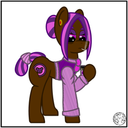 Size: 2000x2000 | Tagged: safe, artist:dice-warwick, derpibooru import, oc, oc only, oc:grizzly deal, earth pony, pony, fallout equestria, bags under eyes, cigarette, cigarette smoke, clothes, ear piercing, earring, fallout equestria: journal of an escort, hair bun, jewelry, piercing, simple background, solo, tail, tail wrap, tired of your shit, transparent background, vest