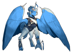 Size: 1024x768 | Tagged: artist needed, source needed, safe, derpibooru import, oc, oc:blue thunder, alicorn, pony, alicorn oc, clothes, hero, horn, male, simple background, solo, stallion, transparent background, uniform, wings