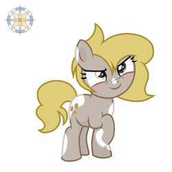 Size: 1500x1500 | Tagged: safe, artist:r4hucksake, derpibooru import, oc, oc only, oc:snickerdoodle, earth pony, pony, female, filly, foal, simple background, solo, transparent background