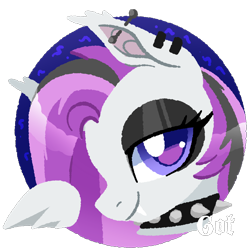 Size: 2048x2048 | Tagged: safe, artist:rottengotika, derpibooru import, oc, oc:moonstone, bat pony, eyeshadow, makeup