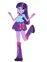 Size: 720x960 | Tagged: safe, artist:colorpalette-art, derpibooru import, twilight sparkle, human, equestria girls, clothes, shirt, shoes, simple background, skirt, solo, white background