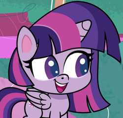 Size: 915x875 | Tagged: safe, derpibooru import, screencap, twilight sparkle, twilight sparkle (alicorn), alicorn, pony, g4.5, my little pony: pony life, the best of the worst, book, cropped, cute, female, mare, smiling, twiabetes