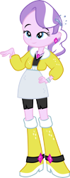 Size: 2307x5834 | Tagged: safe, artist:starryshineviolet, derpibooru import, diamond tiara, human, equestria girls, bedroom eyes, boots, clothes, ear piercing, earring, female, high res, jacket, jewelry, necklace, piercing, shoes, simple background, smug, transparent background, vector