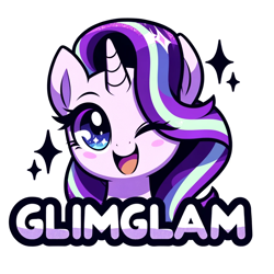 Size: 1024x1024 | Tagged: source needed, safe, artist:clockworkrelativity, derpibooru import, starlight glimmer, unicorn, adorable face, chibi, cute, emotes, glimmerbetes, looking at you, one eye closed, simple background, solo, white background, wink, winking at you