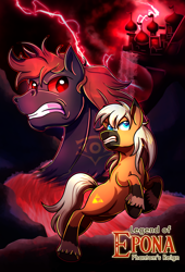 Size: 2074x3044 | Tagged: safe, artist:littletigressda, derpibooru import, pony, epona, fanfic, fanfic art, fanfic cover, ponified, species swap, the legend of zelda