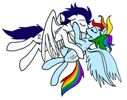 Size: 4408x3495 | Tagged: safe, artist:delphina34, derpibooru import, rainbow dash, soarin', pegasus, pony, female, kissing, male, mare, shipping, simple background, soarindash, stallion, straight, transparent background