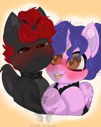 Size: 1960x2450 | Tagged: safe, artist:spookydevilanartist, derpibooru import, oc, do not steal, female, husband and wife, male, married couple