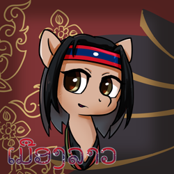 Size: 1000x1000 | Tagged: safe, artist:brella, derpibooru import, pony, laos, nation ponies, ponified, solo, species swap