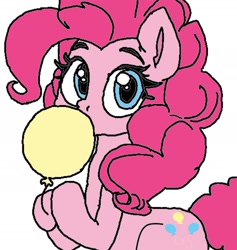 Size: 1799x1895 | Tagged: safe, artist:sagovir, derpibooru import, pinkie pie, earth pony, pony, balloon, female, simple background, solo, white background