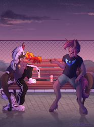 Size: 2598x3500 | Tagged: safe, artist:littlepudel, derpibooru import, oc, oc:milkbar, alicorn, anthro, commission