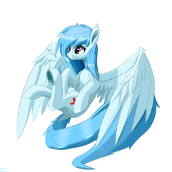 Size: 3000x3000 | Tagged: safe, artist:rainenight, derpibooru import, oc, oc only, oc:sh snow, pegasus, simple background, solo, white background, wings