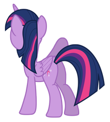 Size: 6493x7228 | Tagged: safe, artist:estories, derpibooru import, twilight sparkle, twilight sparkle (alicorn), alicorn, pony, absurd resolution, butt, female, mare, plot, simple background, solo, transparent background, vector