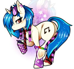 Size: 481x446 | Tagged: safe, artist:lovelock, derpibooru import, dj pon-3, vinyl scratch, pony, unicorn, female, mare, solo