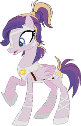 Size: 299x465 | Tagged: safe, artist:westrail642fan, derpibooru import, oc, oc only, oc:shooting star (r&f), pegasus, base used, female, folded wings, freckles, guardsmare, mare, offspring, parent:oc:david wyne, parent:princess cadance, parents:canon x oc, pegasus oc, reference sheet, rise and fall, royal guard, simple background, solo, transparent background, wings