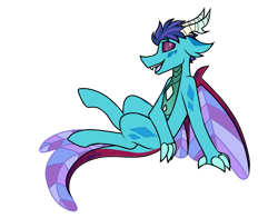 Size: 1008x792 | Tagged: safe, artist:pegacousinceles, derpibooru import, hybrid, dragonling, interspecies offspring, offspring, parent:princess ember, parent:thorax, parents:embrax, simple background, solo, transparent background